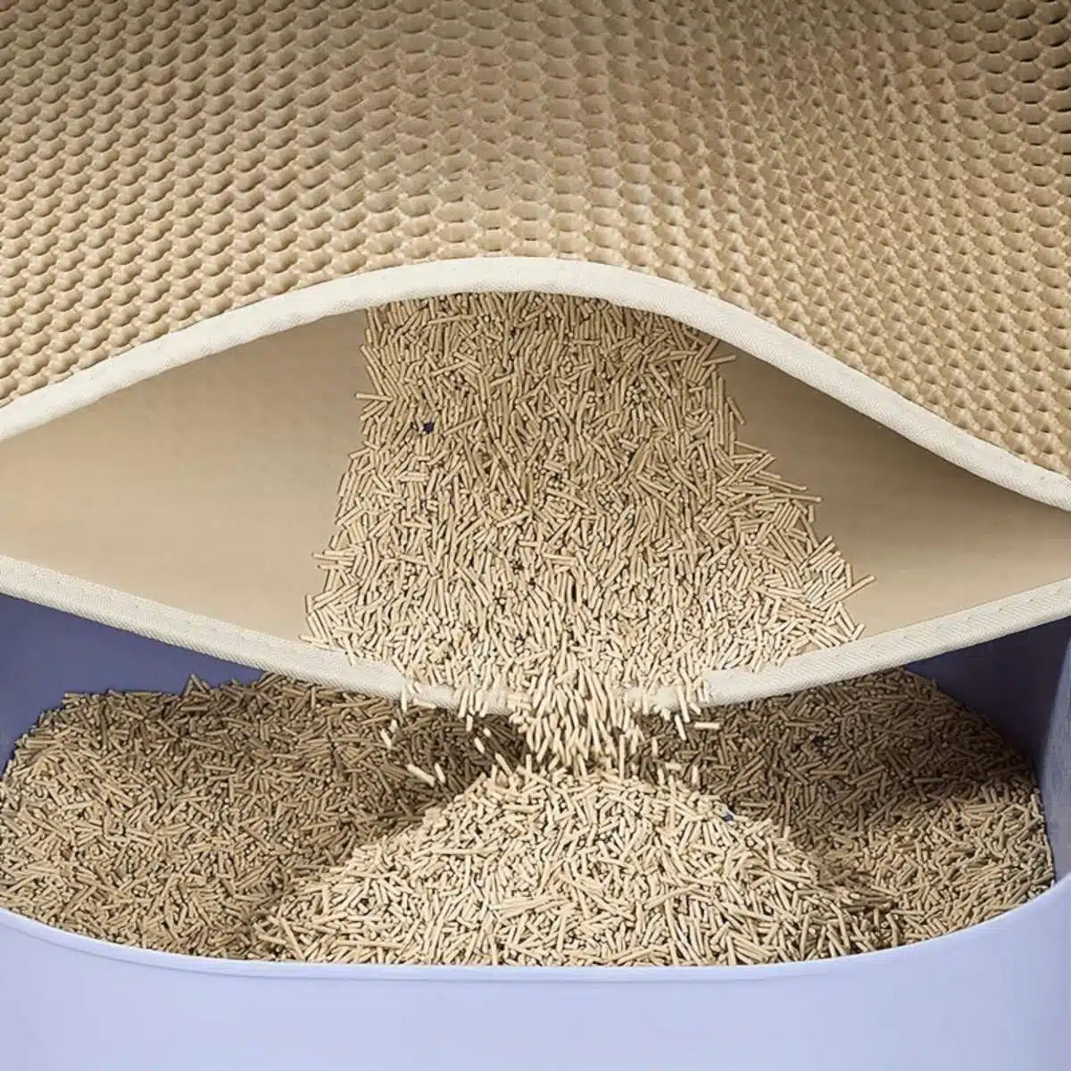 Tapis de litière double couche antidérapant